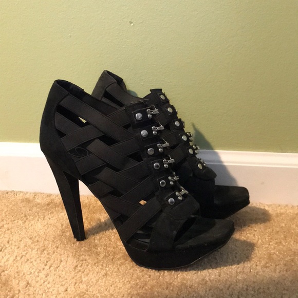 Jessica Simpson black platform stiletto
